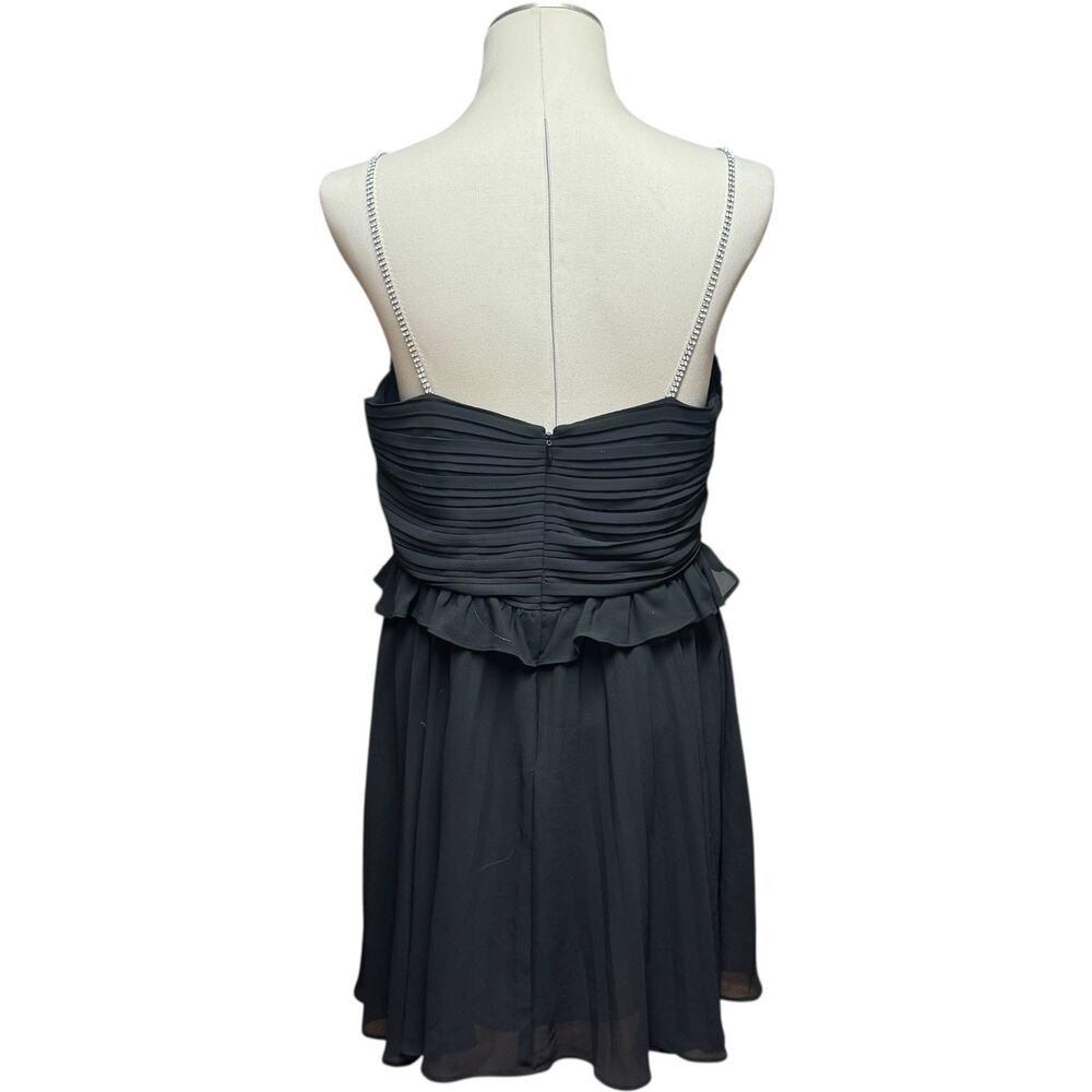 Michael Michael Kors Rhinestone Strap Mini Cocktail Dress Black 12 - Picture 5 of 6